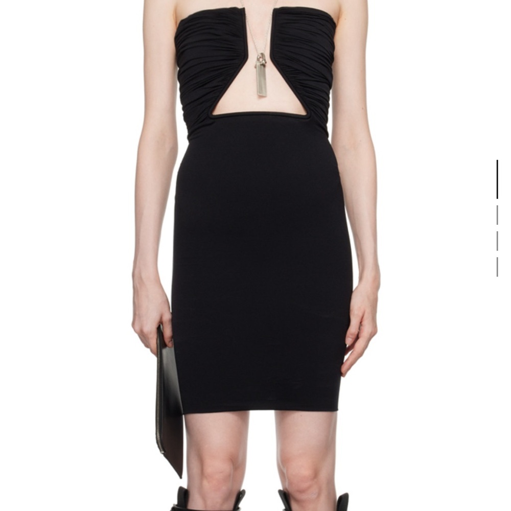 Rick Owens Black Strapless Dress